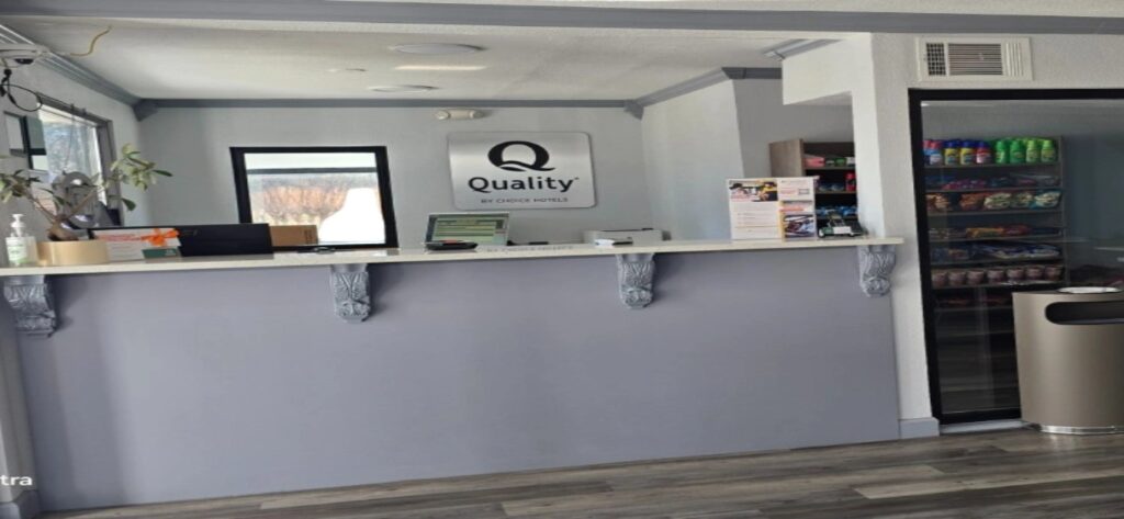 Front desk reception at Hotel in East Point GA Near Atlanta Airport